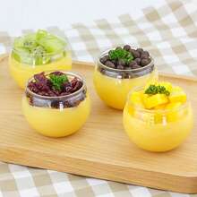 Transparent Round Ball Cup Set, Minimalist Home Tea Cups, Thickened Durable Water Cups, Party Afternoon Tea Atmosphere Small Cups, Multi-Piece Set Suitable For Home And Catering - Clear - View 3