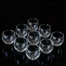 Transparent Round Cup Set, Minimalist Home Tea Cups, Thick Durable Water Cups, Party Afternoon Tea Atmosphere Small Cups, Multi-Piece Set Suitable For Home And Catering - Clear - View 1