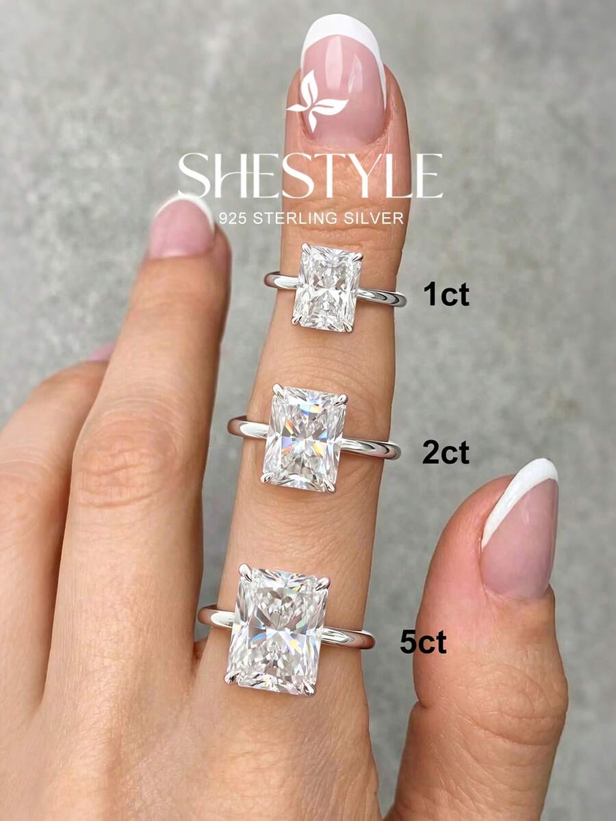 1pc Shiny Geometric Pattern Engagement Ring/Wedding Ring, Women's Promise Ring/Eternity Ring, Exquisite Jewelry Gift