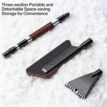 Retractable Car Snow Scraper And Ice Scraper, Dual-Purpose Winter Snow Brush And Ice Scraper, Detachable Design - Space-Saving Storage, Quick Snow Removal Without Damaging Car Paint, Perfect For Cars, Trucks, SUVs, RVs And Boats, Solves Snow Removal Hassle, Great Winter Gift Choice For Friends - A - View 1