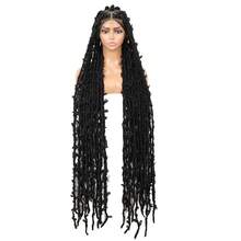 Full Lace Front Triangle Knotless Locs Braided Wigs With Baby Hair 48 Inches Super Long Braids Wig With Butterfly Lace Frontal Braid Synthetic Wigs, Halloween - Multicolor - View 15