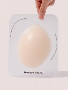 Lignisse Solid Silicone Sticky Bra With Storage Board Invisible Push Up Front Closure Strapless Backless Seamless Reusable Breast Pasties Women Intimates - Multicolor - View 5