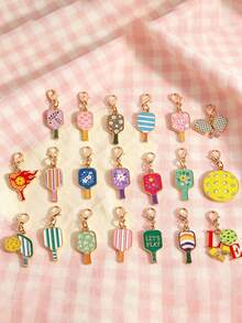 15/20Pcs Sports Enamel Pickleball Keychains, Bulk Funny Key Rings For Men Women, Versatile Bag Wallet Charms, Sport Themed Birthday Party Gifts - Multicolor - View 8