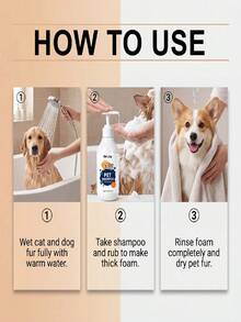 Multi-Effect All-In-One Pet Shampoo, Gentle Tear-Free PH-Balanced Cleansing And Conditioning Shampoo Suitable For Pet Skin. One Step To Clean And Condition Fur. It Makes Fur Fluffy, Silky And Fresh-Scented. Perfect For Daily Home Care, Suitable For Dogs And Cats, Designed To Simplify The Bathing Process. - 100ml - View 6