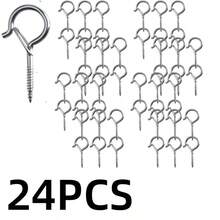 Q‑Hanger Screw Hooks With Safety Buckle, Windproof Anti‑Drop Metal Ceiling Hooks With Wall Anchors, For Hanging String Lights, Plants, Wind Chimes, Outdoor Indoor Home Decor - Spring Hook Clothes Hanger - View 16