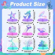 Mermaid Theme Party Decorations Ocean Mermaids Centerpieces For Tables Honeycomb Centerpiece, Sea Party Supplies For Birthday Decor - Multicolor - View 6