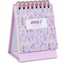 1 Buah Kalender Meja Mini 2027 - Kalender Meja Bunga 18 Bulan dengan Catatan Memo, Dudukan Kalender Kecil untuk Rumah & Kantor, Sempurna untuk Perencanaan Harian & Hadiah Liburan - kalender - View 14