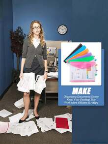 Colorful Loose-Leaf Folder Set, Loose-Leaf Planner Inner Page Folder, Highly Attractive File Storage Bag, Portable Lightweight File Cover, Suitable For Office Documents, Classroom Notes, Business Presentations, Daily Paper Organization - Multi-color - View 5