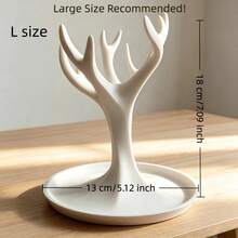 1pc Tree-Shaped Jewelry Organizer, White Resin Hand-Shaped Jewelry Display Tray, Ring Necklace Earring Display Stand, Suitable For Bedroom Vanity, Jewelry Key Tray, Vanity Decor Gift - Multicolor - View 14