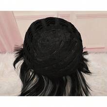 Women Short Pixie Synthetic Wig With Bangs, Black Silver Brown Highlight Heat Resistant Wig For Daily Party Use - Multicolor - View 10