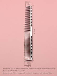 Hair Comb, Anti-Static Hair Cutting Comb With Pointed Tail Design, Dual-Use Fine And Coarse Teeth, Hair Salon Styling Tool, Portable Home Hair Grooming - Silver - View 3