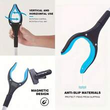 1pc 360° Rotating Claw Trash Picker, Professional Extended Reach Grabber, Foldable Magnetic Gripping Tool - Durable Claws, Suitable For Elderly, Trash And Litter Pickup - Multicolor - View 6