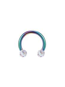 1/5pcs Fashion Soft Clay Rhinestone Round Decorative Nose Ring Septum Ring Lip Ring Suitable For Women's Daily Wear - Drill Ball - View 15