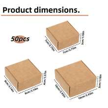 50pcs Mini Soap Boxes With Lids, Small Paper Boxes For Handmade Crafts, Bulk Jewelry And Accessories Packaging Boxes, DIY Gift Boxes For Weddings, Birthdays, Christmas, Halloween, Party Favors - View 4