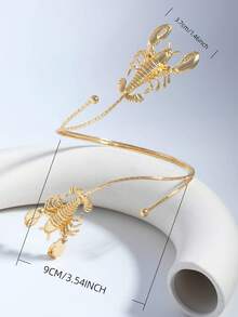 1pc Casual Versatile European & American Fashion Quirky Fun Creative Personalized Exaggerated Large Lobster Bracelet - Yellow - View 2
