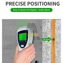 Handheld Portable Wall Detector Scanner For AC Wires, Wood, Metal Pipes, And Rebar - White - View 3
