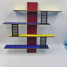 Assembling Display Cabinet Shelves | No Drilling Required | Action Figure/Model Storage Display Rack | Multi-Functional Vanity Vertical Tray Shelf | Home Decor Display Table - Multicolor - View 7
