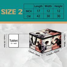 Multi-Size Multi-Pattern Cartoon Print Foldable Storage Box With Zipper Handle, Upgraded Fabric Large Capacity Organizer Bin For Wardrobe, Dorm, Underbed, Clothes, Bedding, Toys, Miscellaneous Items, Home Moving And Organization - Multi-color - View 17