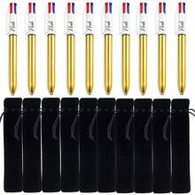 Customizable Retractable Ballpoint Pen Set With Pen Pouch, Laser Engraved Text, Replaceable 4-Color Ink Refills, Smooth Writing, Perfect For Office, Colleagues, School Supplies, And Back-To-School Gifts For Students And Teachers - Sets - View 28