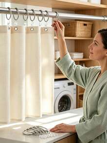 20/10/6pcs Plastic Curtain Rings With Metal Curtain Rod Rings And Detachable S-Shaped Hooks, Multi-Purpose Bathroom Shower Curtain Hooks, Can Hang Towels, Decorations, Keys, Home Storage Hooks - Multicolor - View 7