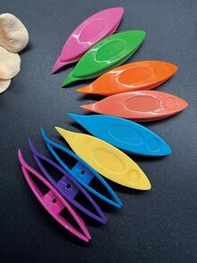 Small Plastic Eyelet Shuttles, Paired With Crochet Hooks,Portable Lace Weaving Tool. For Handmade Embroidery And Weaving Enthusiasts - Multicolor - View 7
