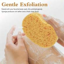 Soft Bath Sponge, Porous Body Shower Sponge For Cleansing & Gentle Exfoliating, With Optional Hanging Hook - View 7