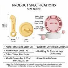 Cat Wet Food Spoon Set With Can Opener, Multi-Functional Pet Feeding Tool, Suitable For Canned Food, Convenient Cat & Kitten Feeding Spoon, Pet Food Accessory, Cat Supplies - 10L - View 7
