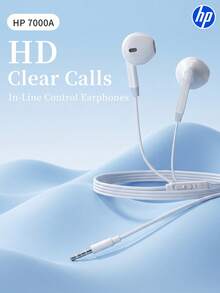 Auriculares con cable semi-intraurales HP DHE-7000A, equipados con interfaces Tipo-C y 3.5mm, sonido estéreo envolvente semi-intraural, baja latencia, con micrófono para cantar/grabar, cómodos para correr - Ver 11