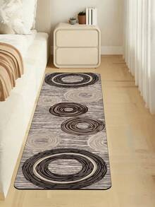 1pc Minimalist Annual Ring Round Nordic Style Floor Mat, 3.5mm Soft Rubber Absorbent & Stain-Resistant, Kitchen Entrance Mat, Bathroom Toilet Mat, Hallway Carpet, Suitable For Kitchen, Bathroom, Laundry Room, Outdoor Garden Door Mat Small Rug - Multicolor - View 8