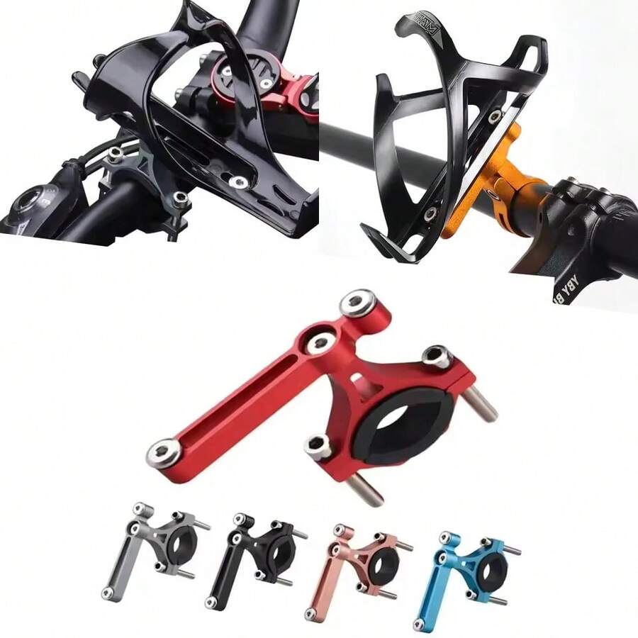 1Pc Aluminum Alloy Bike Water Bottle Holder Adapter Handlebar Mount Cup Rack Bracket Clip Cycling Conversion Seat Bicycle Accessories Bicycle Water Bottle Holder Adapter Alloy Handlebar Water Cup Rack Bracket Clip Cycling Accessories Conversion Seats