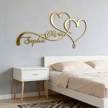 1 pieza Letrero colgante personalizable con apellido de pareja, decoración de bienvenida colgante con corazón infinito personalizado para el porche, adecuado para decoración del hogar, decoración del jardín, regalo de inauguración de casa, regalo de cumpleaños, regalo de Navidad, regalo de temporada de bodas, regalo de aniversario - Multicolor - Ver 4