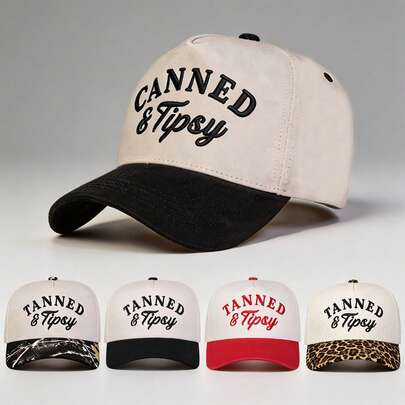 1 Buah Topi Bordir Dua Warna K2K dengan Motif "Huruf" untuk Wanita - Topi yang Dapat Diatur Ukurannya, Topi Pelindung Matahari UV, Ideal untuk Mendaki Gunung, dan Bepergian