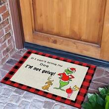 The Grinch The 1PC Christmas Crystal Velvet Floor Mat, Home Living Room Rug, Popular Green Monster Cartoon Print, Suitable For Living Room, Entryway, Doorway Placement, Christmas Home Decor, Create Festive Atmosphere, Practical Holiday Home Decoration - 50 X 80 cm - View 15