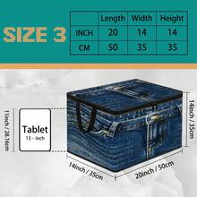 Multi-Size Options, American Vintage Print Foldable Storage Box With Zipper Handle, Upgraded Fabric Large Capacity Storage Bin, Suitable For Closet, Dorm, Underbed Storage, Organizing Clothes, Bedding, Miscellaneous Items, Home Moving Organization - Multi-color - View 11