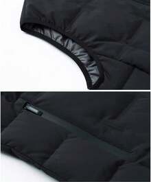 Men Thermal Underwear Vests - Black - View 6