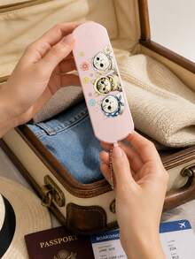 Cute Cat-Printed Folding Makeup Mirror, Mini Foldable Handheld Mirror, Portable Makeup Mirror For On-The-Go Use, Everyday Pocket Mirror, Perfect For Girls And Students, Ideal For Travel, Camping, The Office, Home, And Outdoor Use - Multicolor - View 9