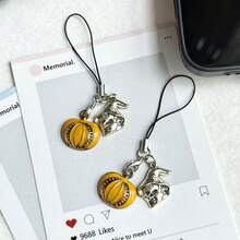 1pc Pumpkin Ghost Phone Charm Pendant, Halloween Series Holiday Accessory, Suitable As Gift - Multicolor - View 2