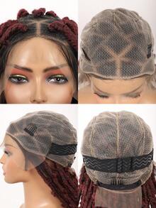 Full Lace Front Triangle Knotless Locs Braided Wigs With Baby Hair 48 Inches Super Long Braids Wig With Butterfly Lace Frontal Braid Synthetic Wigs, Halloween - Multicolor - View 10