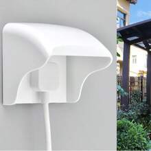 3pcs Outdoor Wall Waterproof Switch Box 86 Outdoor Socket Cover Box PC Plastic Rain-Proof Box White Surface Protection Box - White - View 2