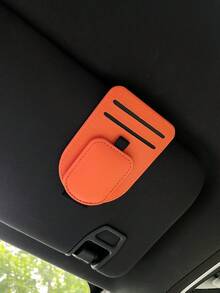 1pc Car Storage Bag, Multifunctional Fashion Glasses Holder, Compact Space-Saving Design, Dual Card Slots, Strong Magnetic Closure, Convenient Access, Practical Car Interior Accessory - Rabbit Style - View 11