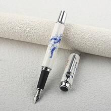 Jinhao 950 Fountain Pen Ceramic Dragon Pattern F Nib Metal Ink Pen With Pen Pouch Business Office Writing Gift Pen - 950 - View 6