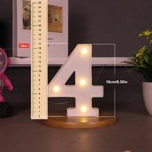 1/3/4/5pcs LED Numeric Lights (6.3"/8.27") - Romantic Warm White, Birthday, Wedding, Anniversary, Party Decor | Proposal Decoration, Personalized Gift - White - View 20
