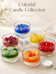 1pc Vintage Fruit Glass Jar Scented Candle, Blueberry/Raspberry/Cherry/Green Grape, Glass Jar Scented Candle, Ideal Home Decor, Perfect Gift Choice, Holiday Party Decoration, Photography Prop, Gift For Women - A - View 8