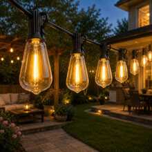 G40 String Lights Edison Bulb Festoon Lights USB Powered 30LED Warm White Flat Globe 8 Modes Hanging Lights For Patio Garden Backyard Balcony Pergola Wedding Party Christmas Holiday Decor - Warm white light - View 2