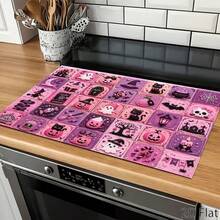 1PC Pumpkin Diatomite Absorbent Welcome Doormat, Christmas Halloween Decor Rug, Multi‑Purpose Mat For Stovetop, Coffee Station, Water Bar Counter, Indoor & Outdoor Front Door, Kitchen Home Decor Area Floor Mat - Multicolor - View 12