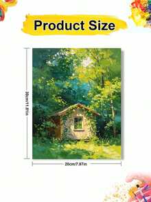 1pc Digital Oil Painting Forest Treehouse - DIY Handmade Art, Home Wall Decor, Canvas Oil Painting Decoration Birthday, Party And Holiday Gift, Includes Brushes And Paints - Sets - View 9
