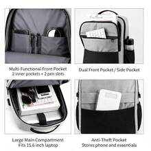 Mochilas Funcionales para Hombre - Negro - Ver 7