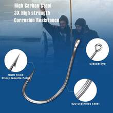 20/50/310pcs Barbed Fish Hooks With Plastic Box Set, Suitable For Saltwater And Freshwater Fishing - Tube Hook - View 5