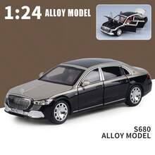 Maisto 1 Piece, 21 Cm In Length, 7.2 Cm In Width, 5.7 Cm In Height, 1:24 Scale Die‑Cast Alloy S680 Collectible Car Model, Desktop Ornament, Holiday Gift, Foldable Rear‑View Mirrors, Rubber Shock‑Absorbing Tires - Multicolor - View 7