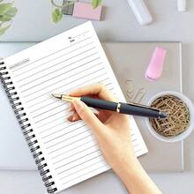 1pc Leopard Print Spiral Bound Notebook, Fashionable Black & Charcoal Leopard Pattern Design, Wild & Stationery, Ideal For Student Study Notes, Back To School Gift, Creative Planning And Daily To-Do Lists - Notebook - View 2